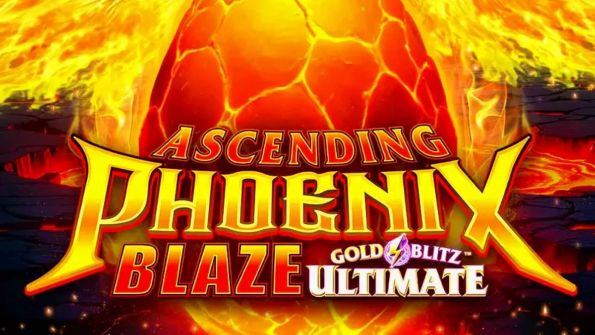 Tampilan visual slot Ascending Phoenix Blaze Gold Blitz Ultimate dengan tema phoenix dan elemen emas.
